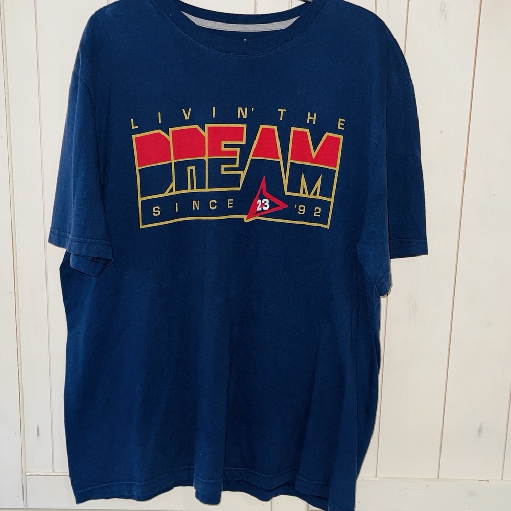 Jordan Mens Living The Dream Since 92 Retro 7 Dream Team T-Shirt Size XL
